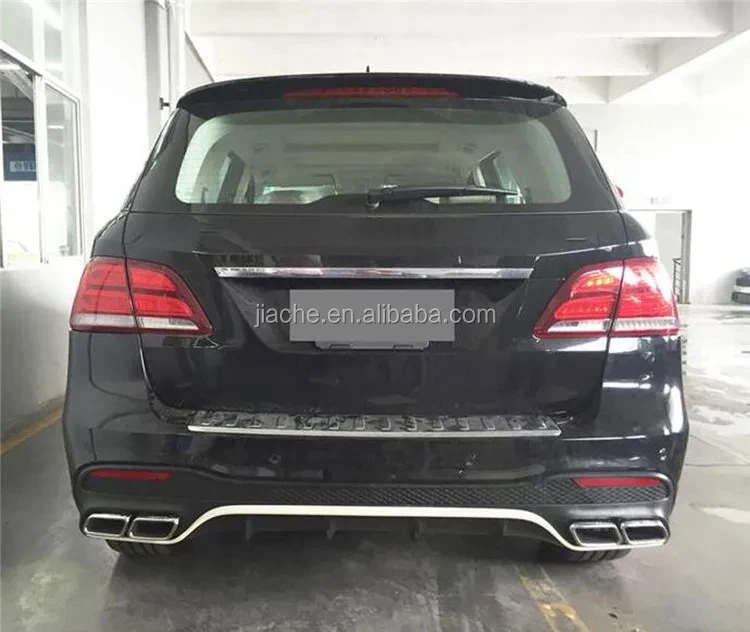Pp Black Rear Bumper Lip Diffuser With Exhaust Tips For Mercedes Benz ...
