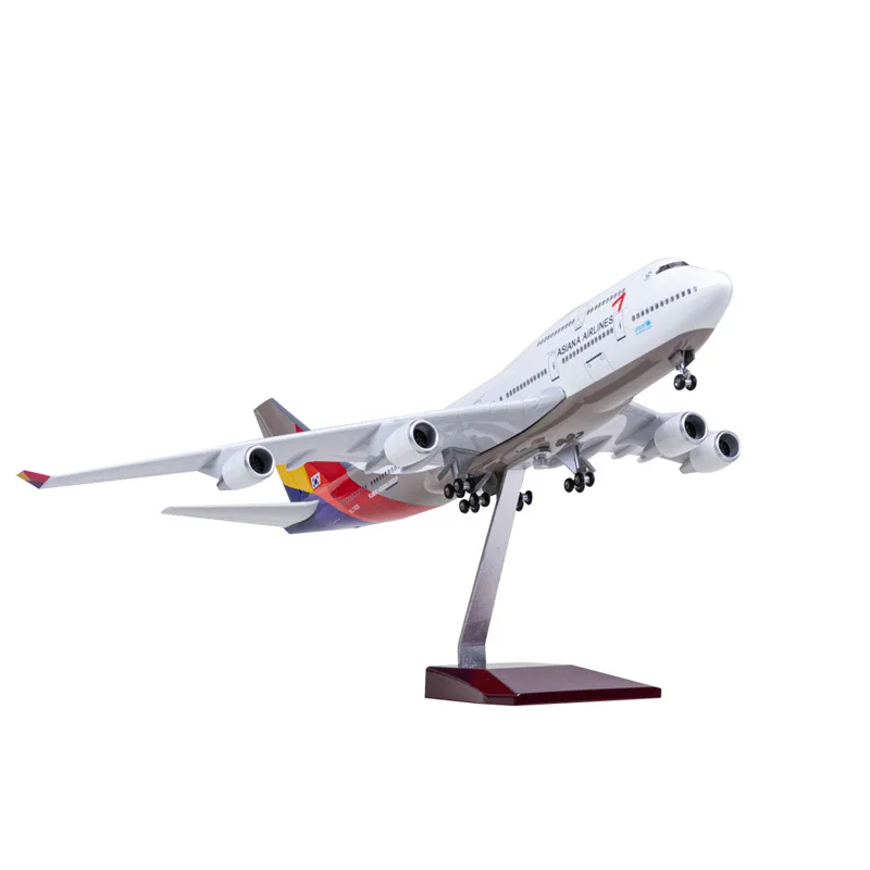 Wholesale 47cm Diecast Airplanes Model Boeing B747 ASIANA