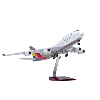 Wholesale 47cm 1:160 Diecast Airplanes Model Boeing B747  Plane Model ASIANA 747 Airplane Aircraft Toy Kids Gift