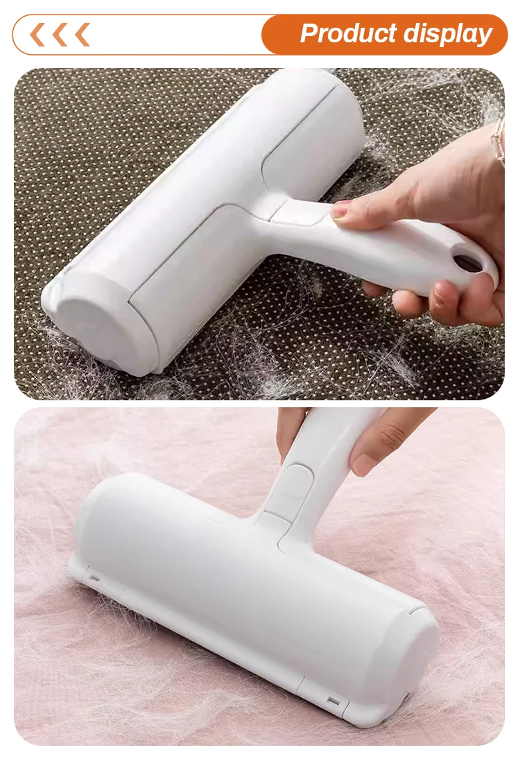 Custom Logo Self Cleaning Reusable Dog Cat Pet Hair Remover Brush Lint Roller Pet Fur Hair Remover for Pets Cleaner Brush