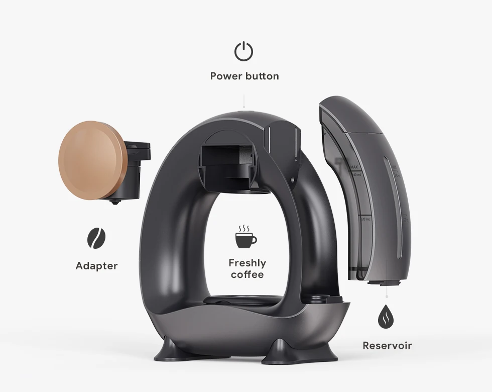 Icafilas Nonnoise Coffee Machine Mini Q Portable Americano Coffee