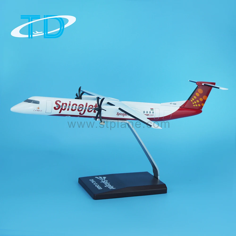 Spicejet Q400 (33cm) 1/100 Resin Corporate Gifts Aircraft Model Buy 1/100 Scale Model Aircraft