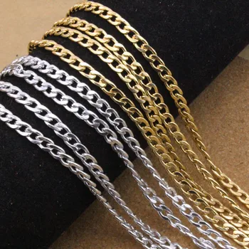 4*7.5mm Aluminum Chain Squashed Chain Clothing Bag Decoration Accessories Chain For Diy Jewelry Findings Making