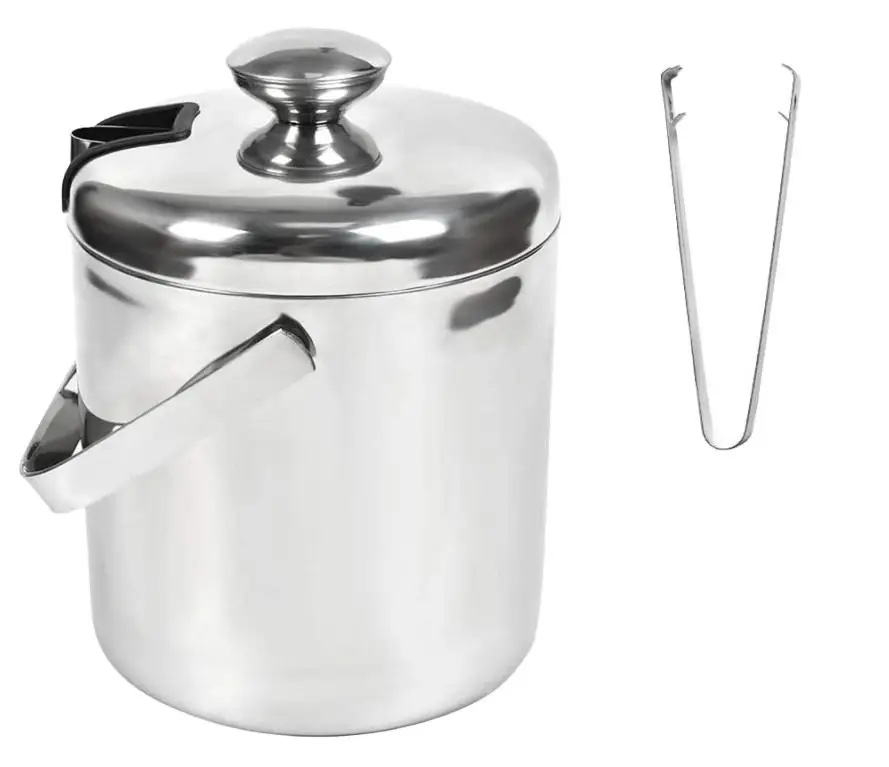 1.3 Litre Party Ice Bucket Container with Lid Strainer Custom Logo Ice Bucket