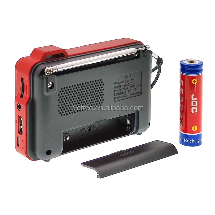 JOC NEW H456BT Rádio FM portátil com gravação e tela LCD