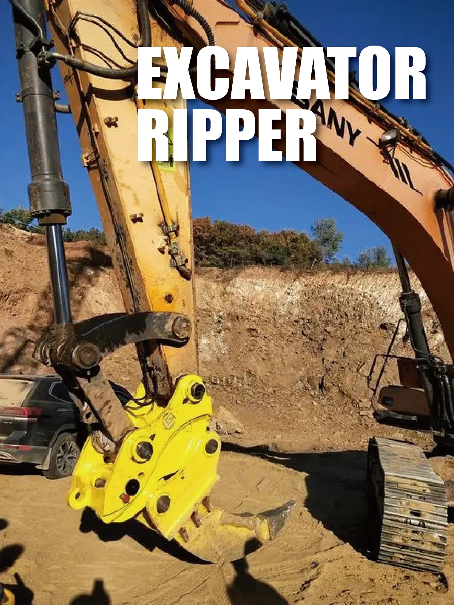 YICHEN Excavator Attachments 23-3- Ton Ripper for Excavator With Single Type Ripper for hyundai Excavator supplier