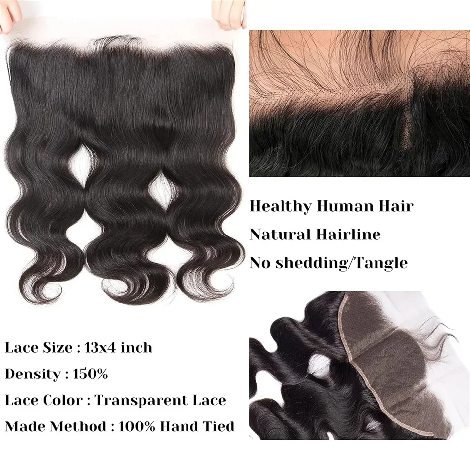 4x4 Transparent HD Lace Frontal Closure Straight Water Wave Kinky Curly Lace Closure_voghion.com