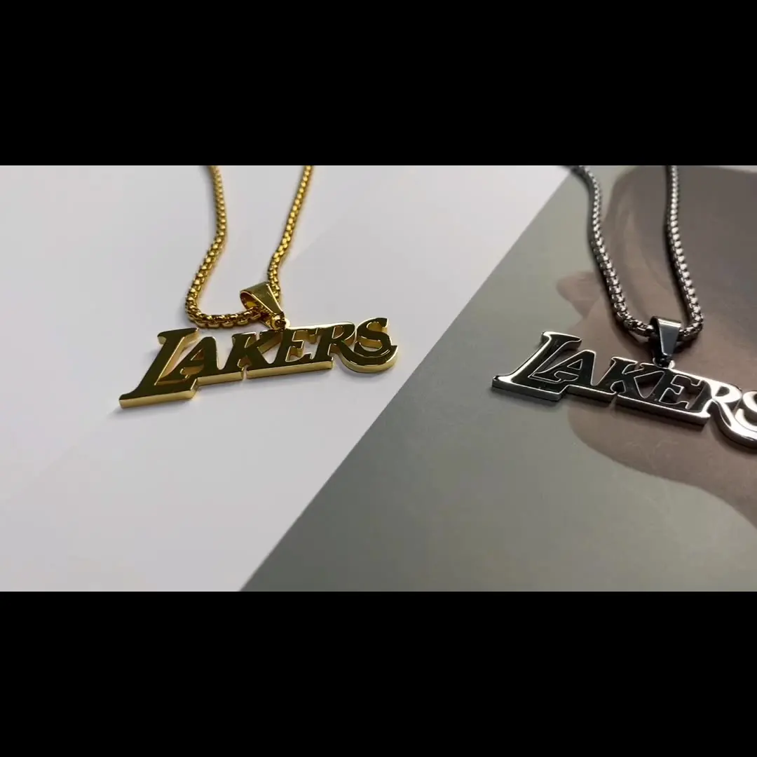 2024 Black Mamba Kobe Lakers Logo Pendant - Titanium Steel