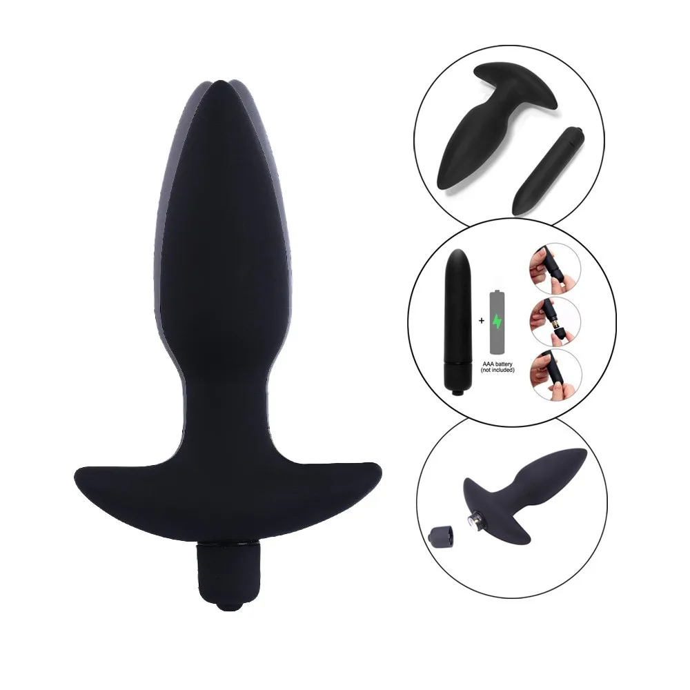 10 Frequency Bullet Vibrator Anal Plug Toys Butt Plug Trainer Kit Massager Pleasure Trainer Kit for Beginners