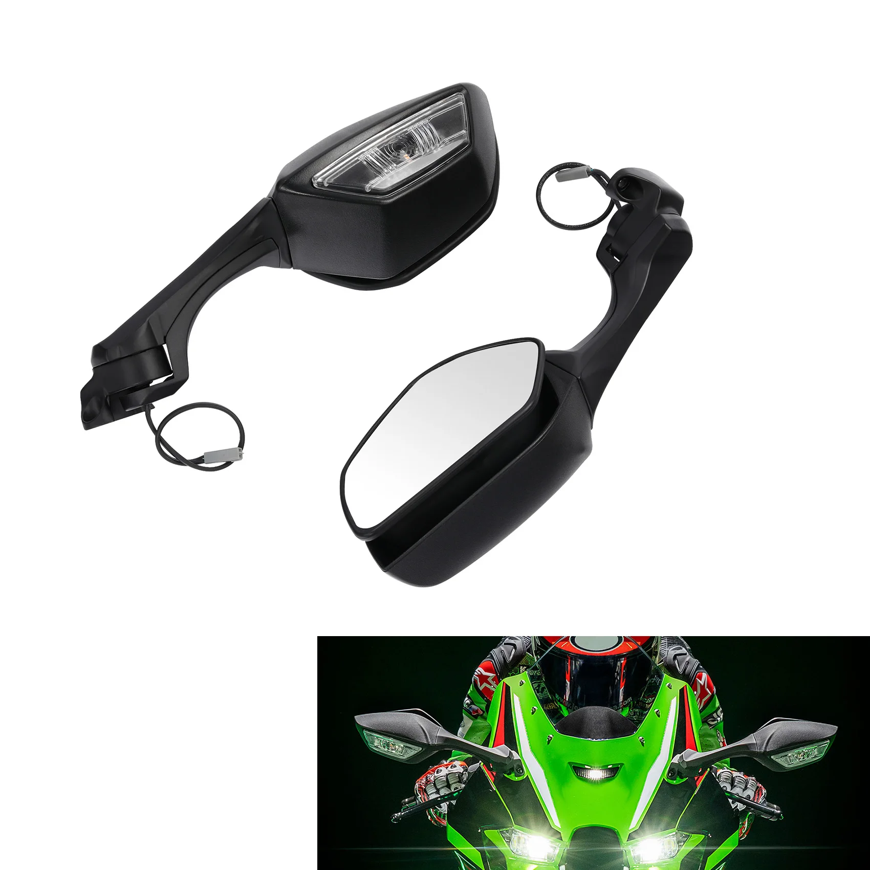 R. XF1108116 Rear View Mirrors for Kawasaki Ninja ZX10R 2021