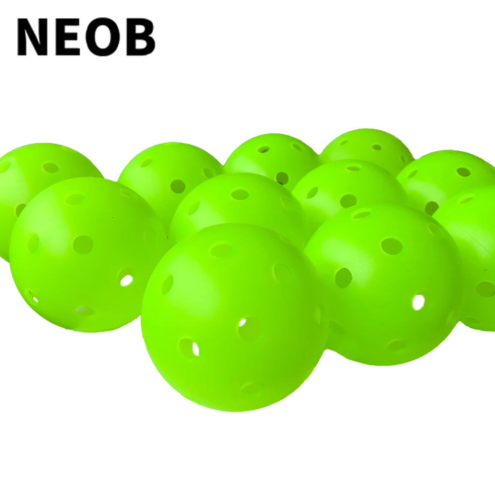 NEOB Pickleballs USAPA Standard Pickle Balls Competition Seamless Pickleball for Outdoor Courts 26 Holes Pickleball Balls