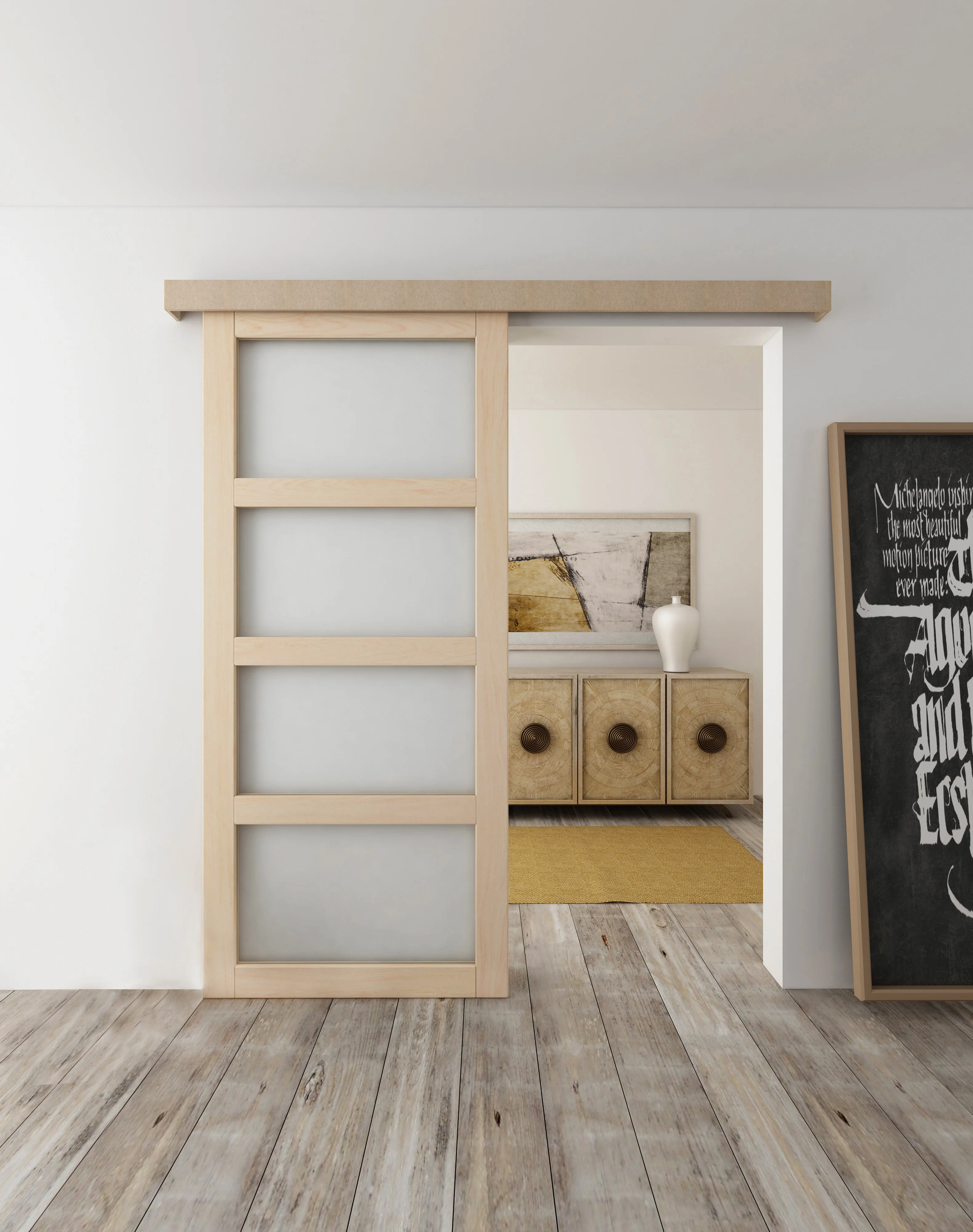 Cheap Aluminum Profile Sliding Door Rail System Wardrobe Slide Hardware Kits for Interior Use
