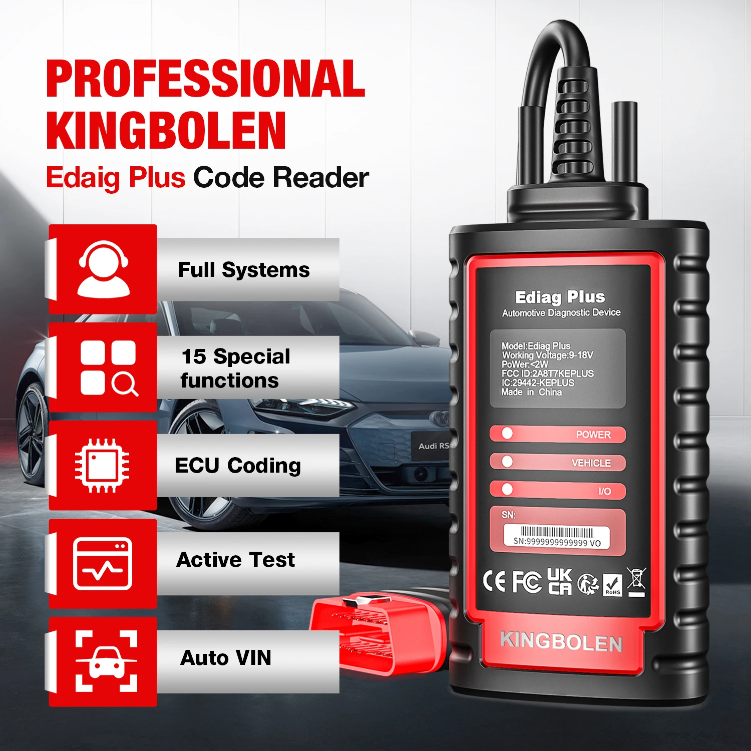 KINGBOLEN Ediag Plus - Comprehensive OBD2 Diagnostic Tool