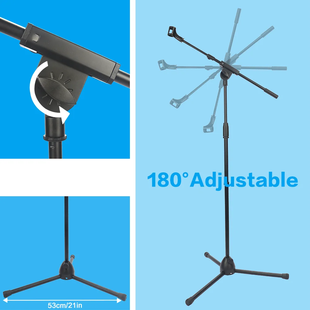 Metal Microphone Adjustable Stand Studio Mic Stand Microphone For Live