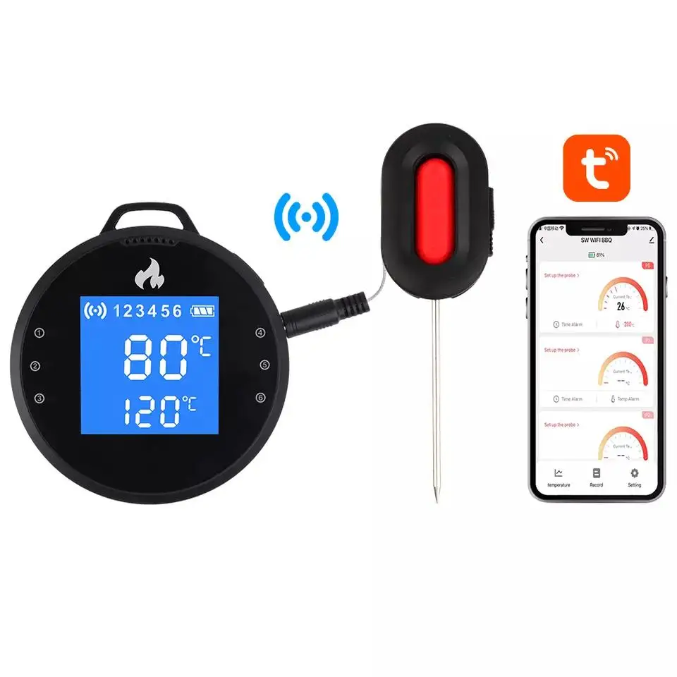 Temperature Sensor Wifi Digital Food Thermometer Cooking Thermometers Temperature Instruments Meat BBQ With APP