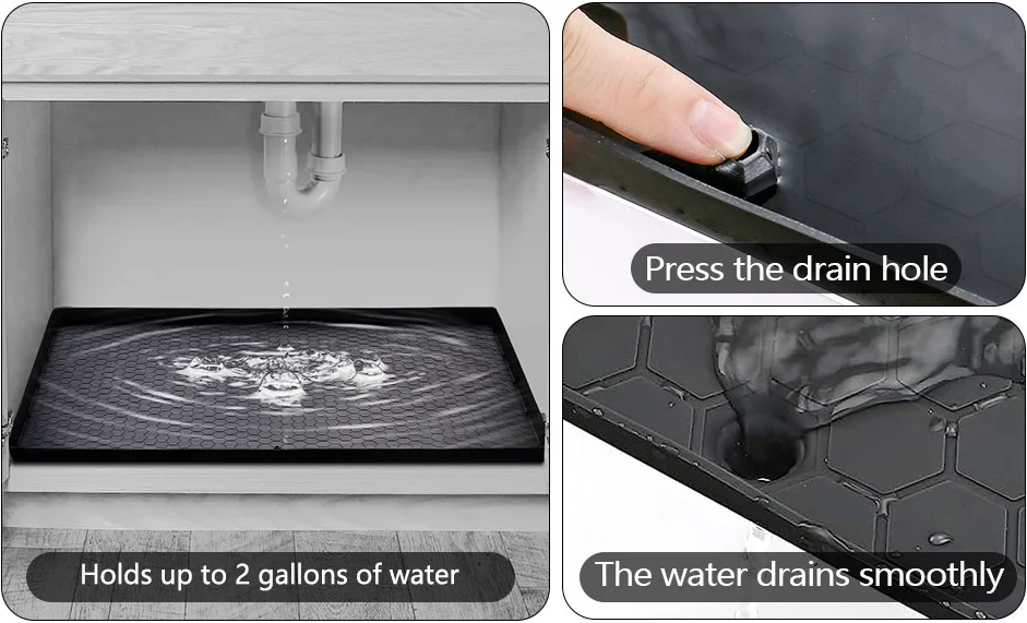 Under Sink Mat 28" X 22" Kitchen Silicone Sink Mats Under Sink Mats For