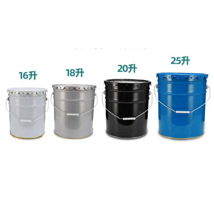 5 Gallon 20 Liter Conical Tinplate Paint Steel Buckets With Handle And