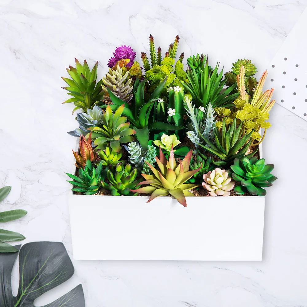 Оптовая продажа, дешевый декоративный мини-кактус в ассортименте, для улицы и помещений, подвесная композиция, искусственные растения, суккуленты для продажи