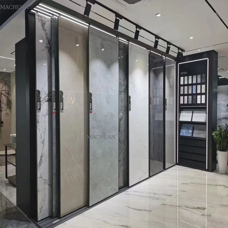High Quality Cheap Price Strong Practicality Wall Tiles Display Rack Ceramic Tile Stone Display Stand for Showrooms
