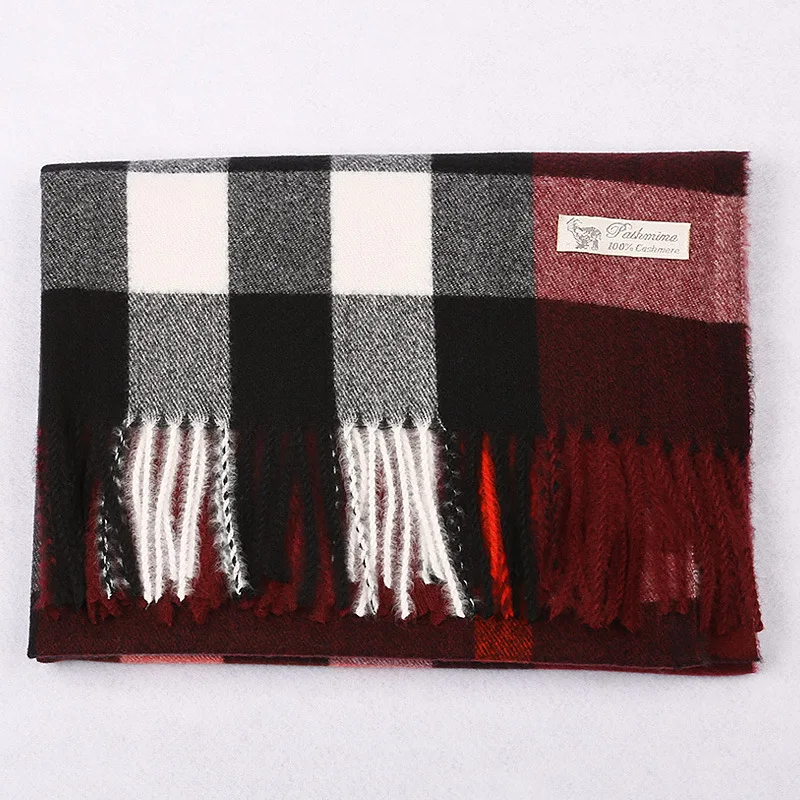 Бюджетный высококачественный 100% кашемировый шарф женский мужской шарф кашемировый клетчатый шарф Кашемир