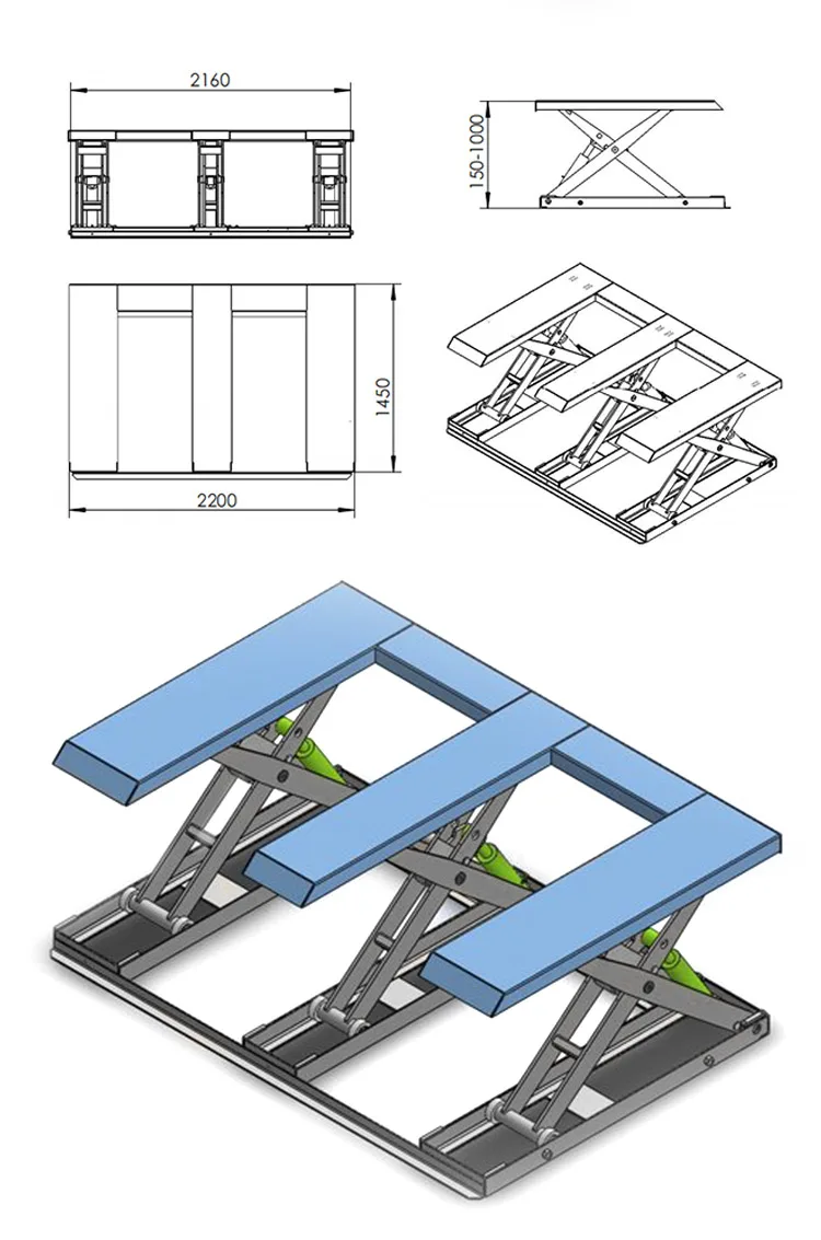 industrial lift tables hydraulic small lift table for sale Fixed all-electric lifting platform details