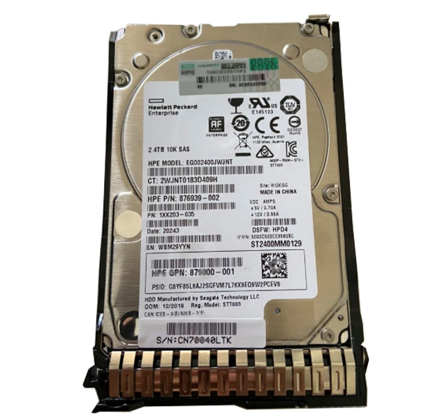 Nuwe org 2.4TB SAS 12G Bedryf 10K SFF (2.5in) 881457-B21 881507-001 Harde skijf
