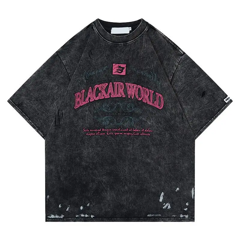 【SATIIIZ】Verus Stone Washed T-Shirt Verus Stone Washed T-Shirt - satiiiz