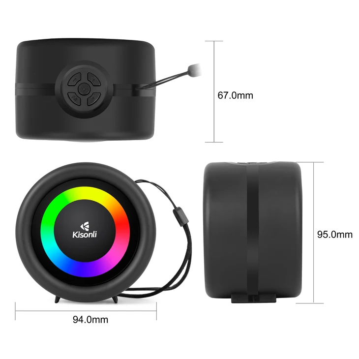Kisonli S16 Tws Dj Powered Portable Mini Fm Radio Speakers with Cord Handle