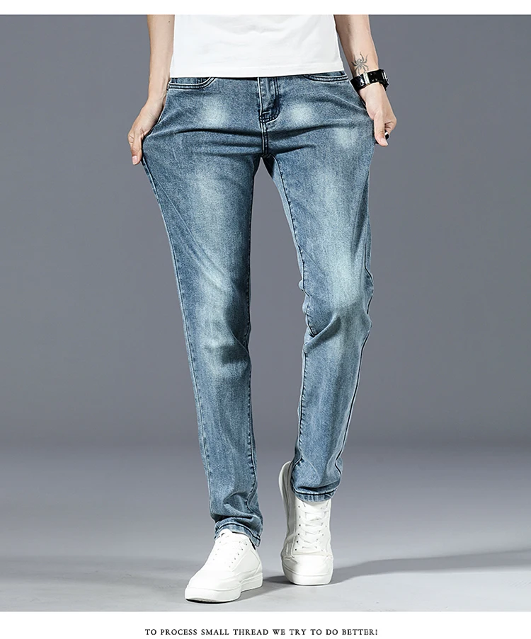 High Quality Of Exports Skinny Jeans For Men Stylish Blue Gray Vintage
