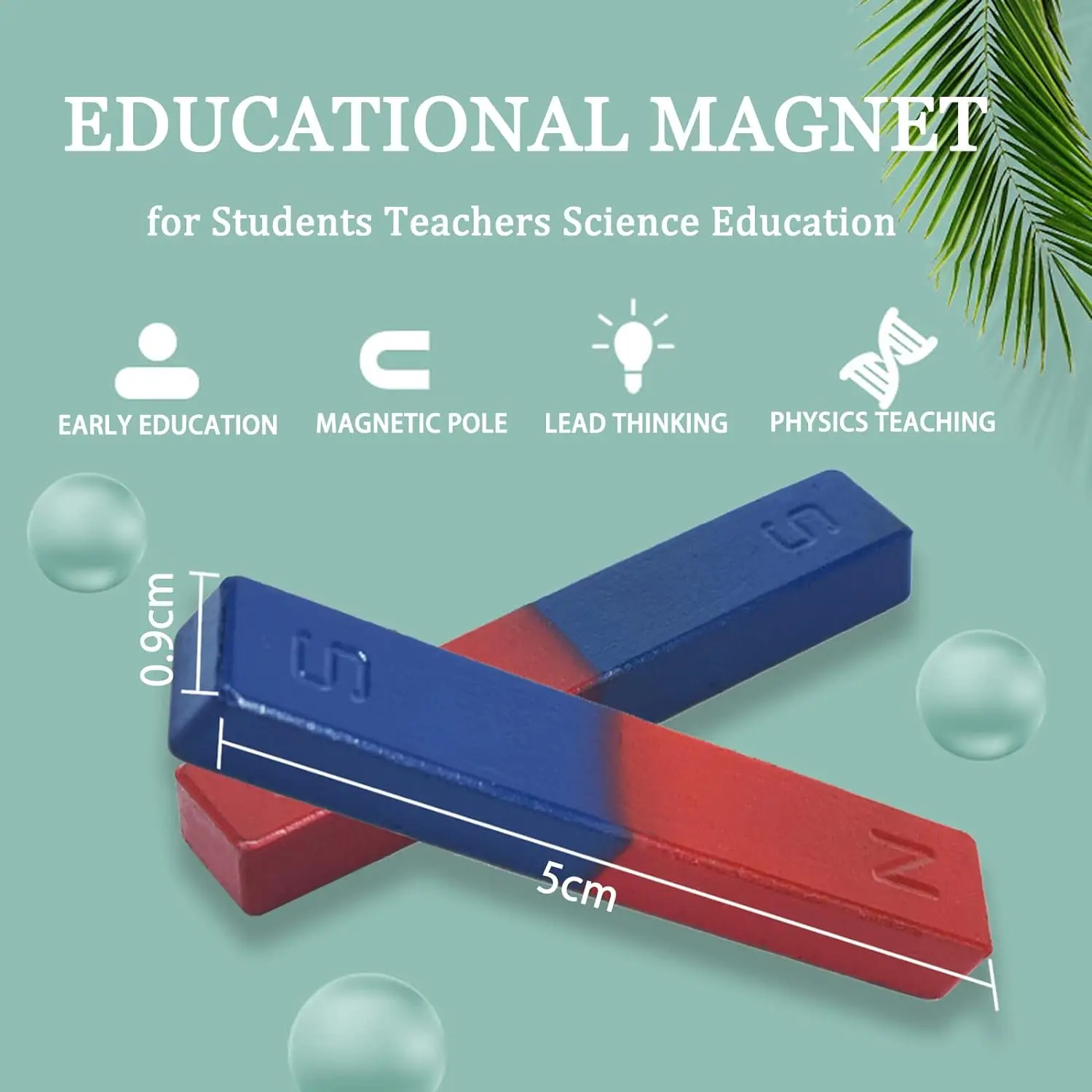 Science Magnet for Kids Bar Magnet Small with North South Identified for Students Teachers Science Experiment Physics Education