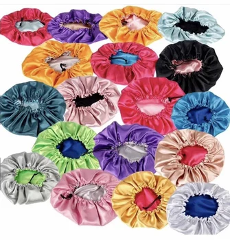 custom silk satin hair scarf satin head wrap bonnet with your