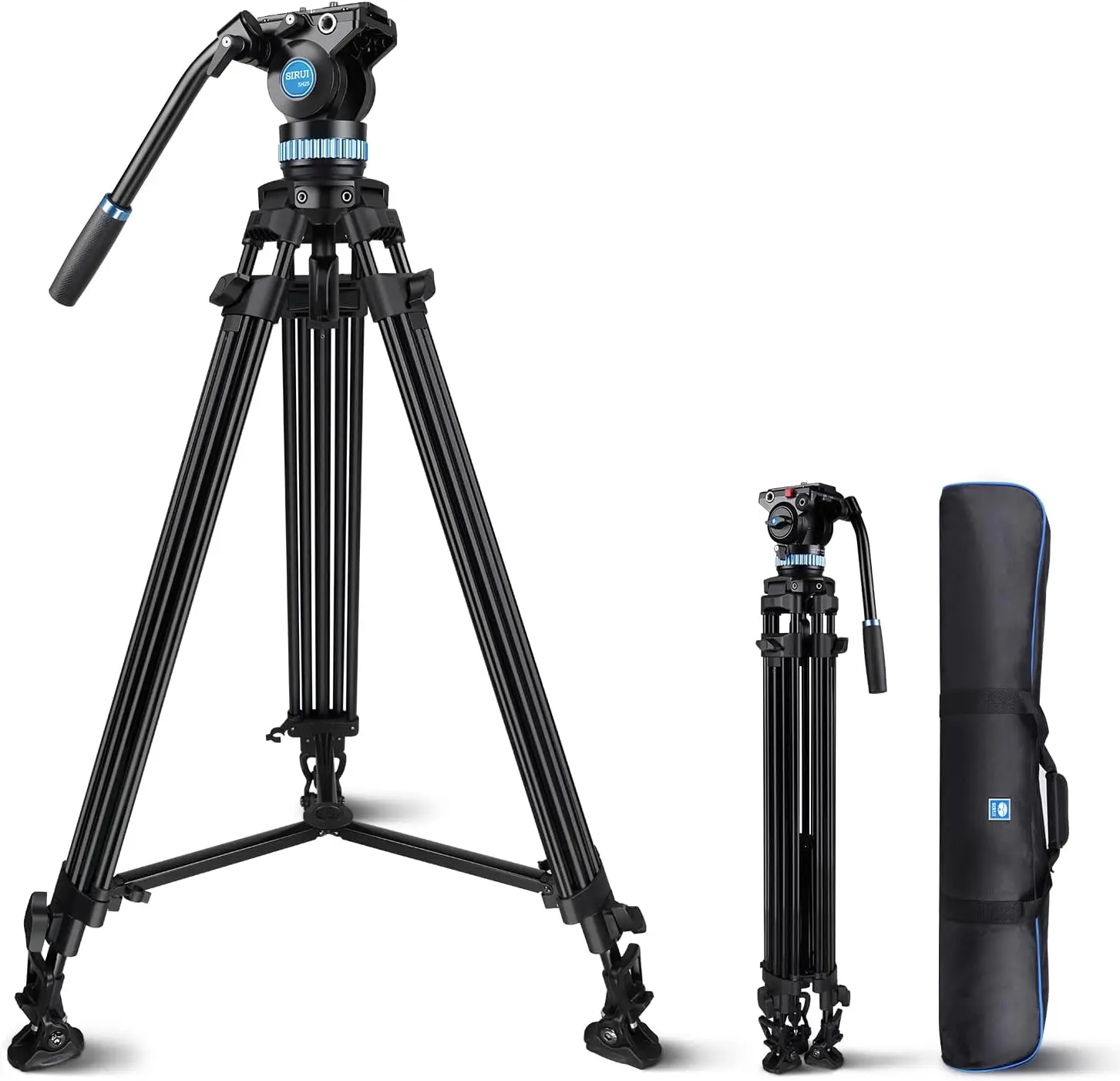 SIRUI Video Tripod SH25, Professional Broadcast Tripod with Fluid Head