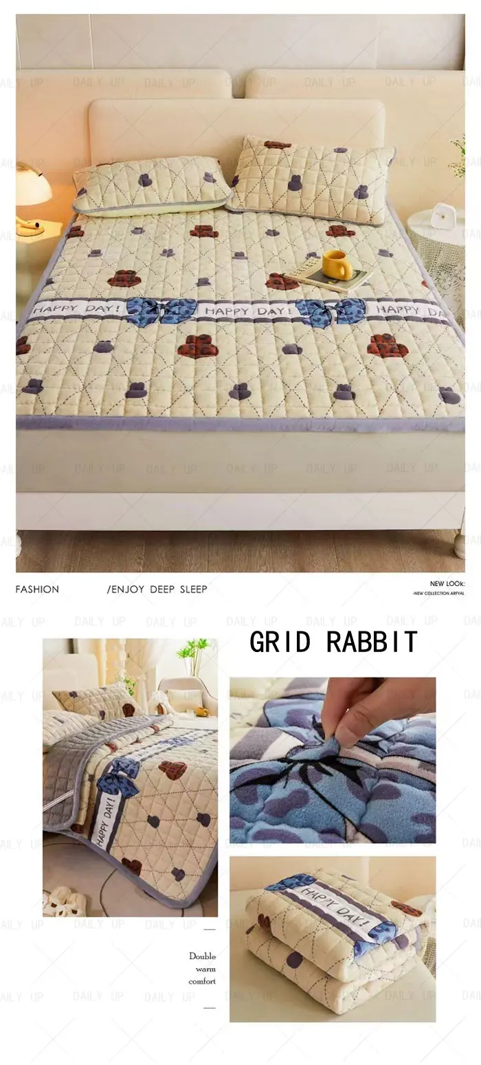 Padded Soft Bed Mattress Cover Topper Adults King Size Air Breathable Comfortable Sleep Bedding Mattress For Hotel Bedroom