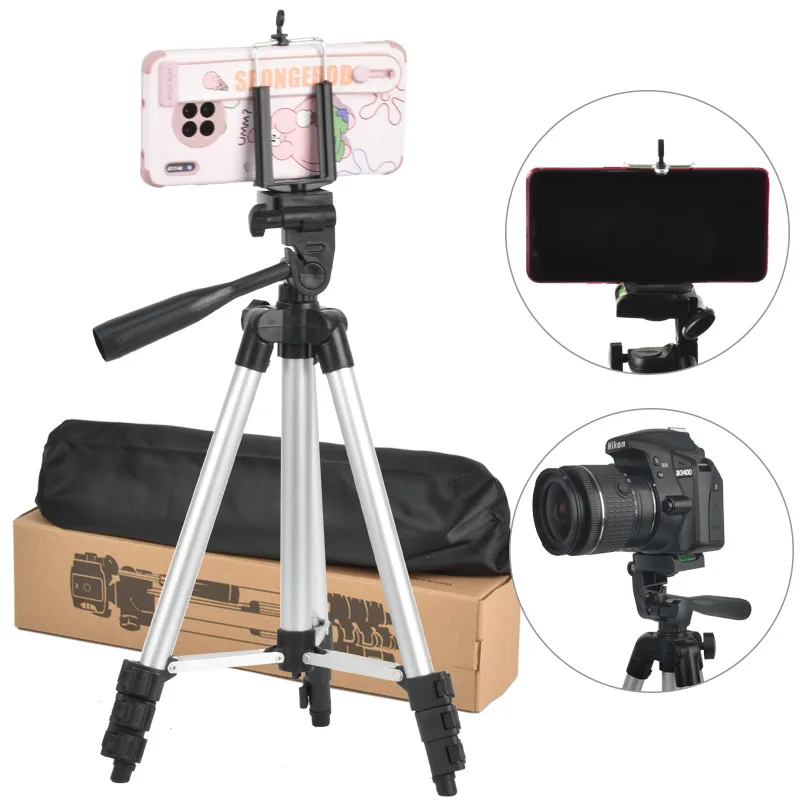 Compact Light Video Vlog Blogging Tripod Stand With Remote Control  Cell Phone Holder Tripod Camera Tripod Stand