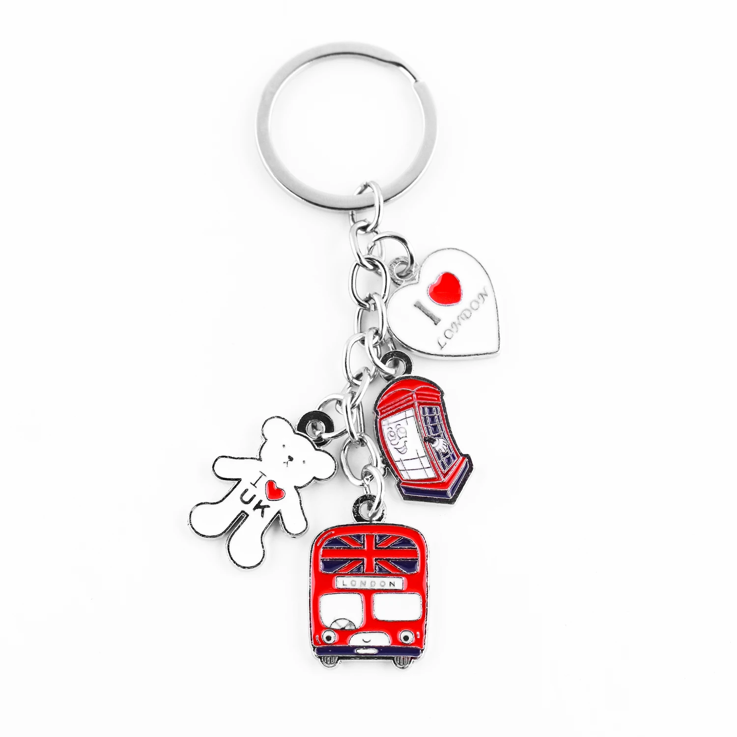 New Style Popular Customize High Quality London Shapes Patterns Keyring With Promotional Gift Souvenir Metal Keychain Key Chain