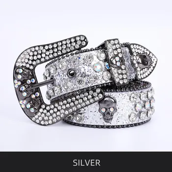 Designer Brand Western Diamond Alloy Buckle Skull Bad Girls  display picture 3