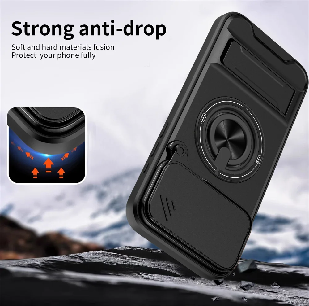 Magnetic Phone Case with Lens Protector & Stand