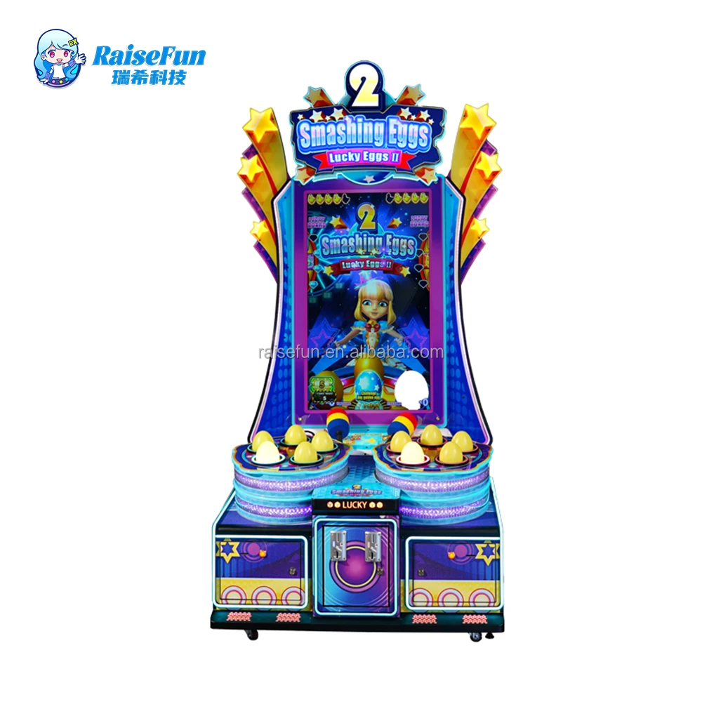 Indoor Arcade Ticket Redemption Multiplayer 2 Player Coin Operated Lucky Egg 2 Arcade Game Ticket Redemption Machine  for Kids