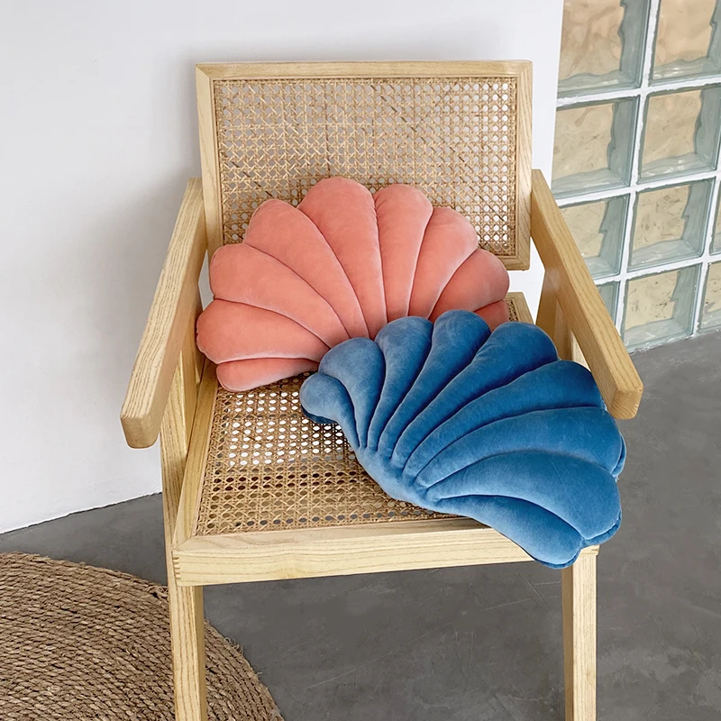 Mediterranean Style Ocean Decor Cushion Shell Pillow