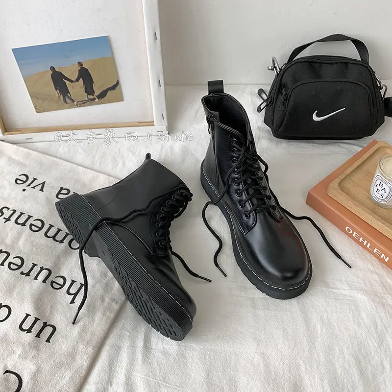Botines De Cuero Oxford Con Cordones Para Mujer,Botines Negros,Botines De  Combate Occidental,2021 - Buy Zapatos Para Las Mujeres 2021,Botas,Botas De  Combate. Product on Alibaba.com