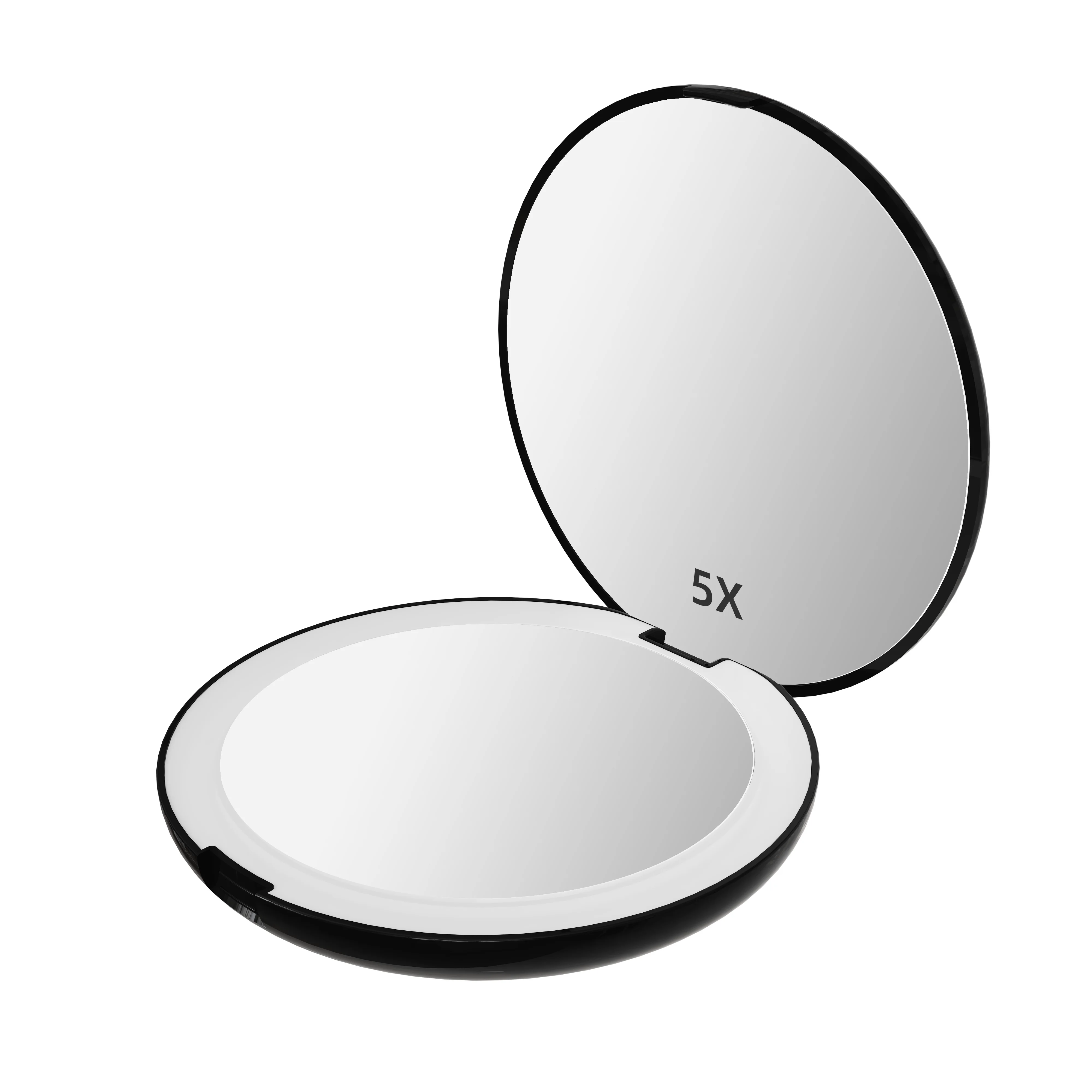 Personalized Lighted Pocket Mini Compact Small Makeup Hand Portable Mirror With Led Light For