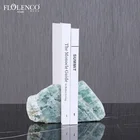 Stone Bookends Bookends Heavy Green Natural Stone Agate Book Ends Crystal Block Polishing Bookends For Office Desk Decoration