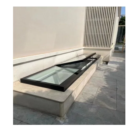 Electric Opening Roof Window with Top Hung Open Skylight Fixed  Glass Balcony Sunroof