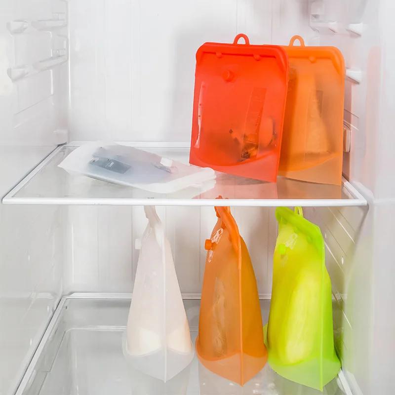 Герметичный пакет для защиты от свежести, Многоразовые Пакеты для морозильной камеры, Силиконовые Детские Многоразовые Пакеты для закусок для еды