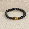 Custom black beaded bracelets