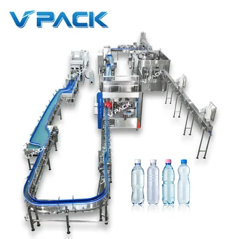 Full Set Complete PET Plastic Mineral Water Bottle Washing Filling Capping Production Line / Pure Bottle Water Filling Machine