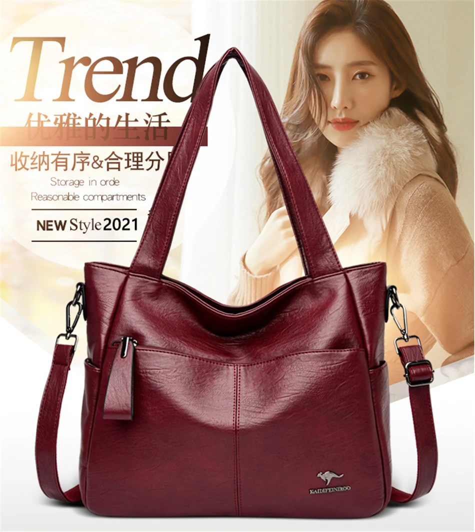 Luxury Casual Tote Women Handbag High Quality Leather Ladies Hand Bags For Women 2022 Shoulder 