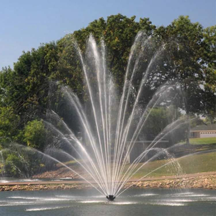Watershow Mini Lake Floating Water Fountain Color Customize Stainless Steel Floating Nozzle Fountain