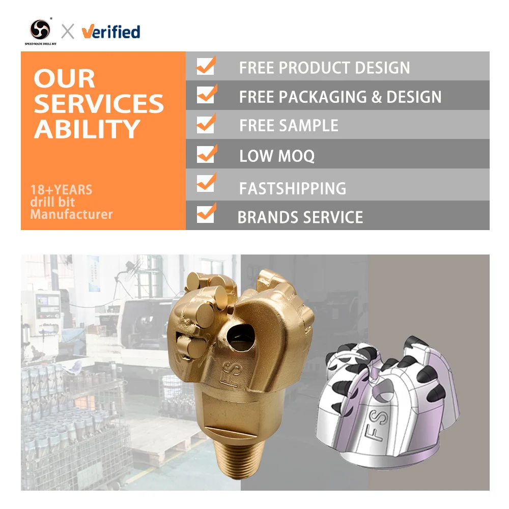 FS FengSu PDC Diamond Core Drill Bit Hot-Pressed Forged Bit for Concrete Hard Rock Coring Projects 1pc MOQ Well Drilling Use