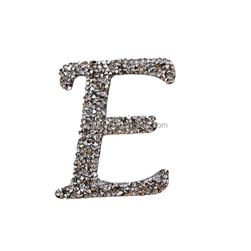 Free sample New arrival silicone logo heat transfer custom rhinestone greek letter patches for bags